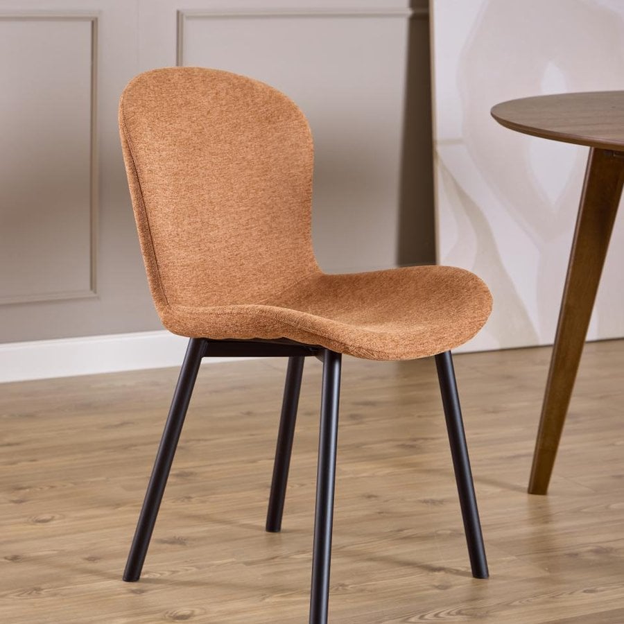 miljoe-esra-spisebordsstol-i-terracotta-stof-med-lynls-og-stel-i-sort-stl-fra-0000109017-2 Esra Spisebordsstol Terracotta Stof Lynlås Stel
