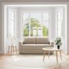 Fleury Sovesofa Beige Stof Armlæn Foldbar