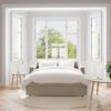 Fleury Sovesofa Beige Stof Armlæn Foldbar