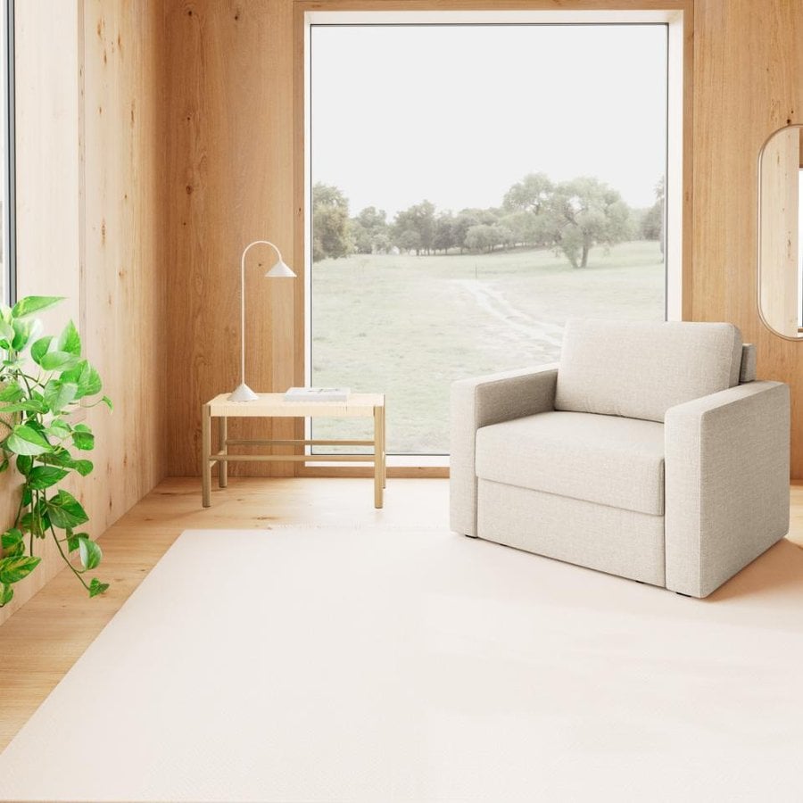 Fleury Sovesofa Beige Stof Armlæn Stel