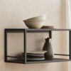 miljoe-flint-hylde-i-sort-metal-med-hylder-i-sortlakeret-fyrretr-fra-nordal-4-3 FLINT Hylde i Sort Metal med Hylder i Sortlakeret Fyrretræ fra Nordal | 40x20x21 cm hos uniquebeds, home & living - Billede 3