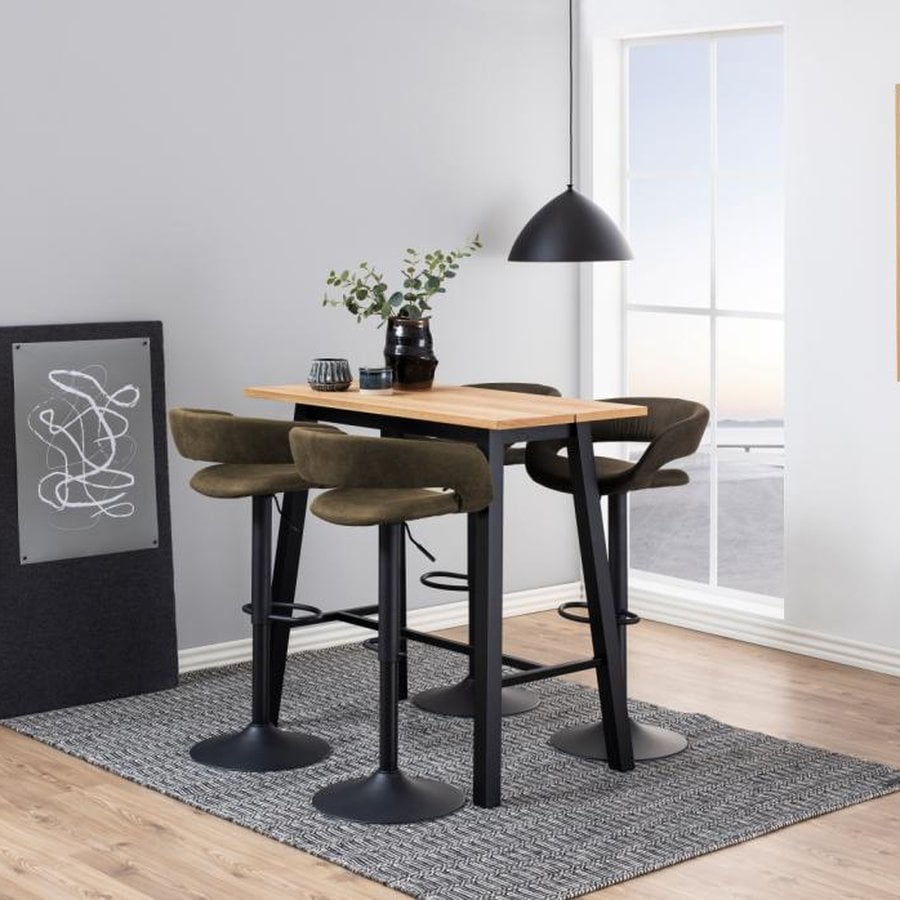 miljoe-grace-barstol-i-olivengrn-stof-med-armln-og-stel-i-sort-stl-fra-actona-0000084693-1 Grace Barstol Olivengrøn Stof Armlæn Stel