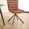 Grafton Spisebordsstol Cognac Stof Drejefunktion Horisontal