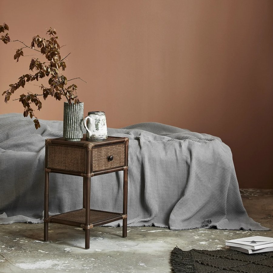 HAYES Sidebord i Mørk Rattan fra Nordal | 44x35x65 cm hos uniquebeds, home & living - Billede 4