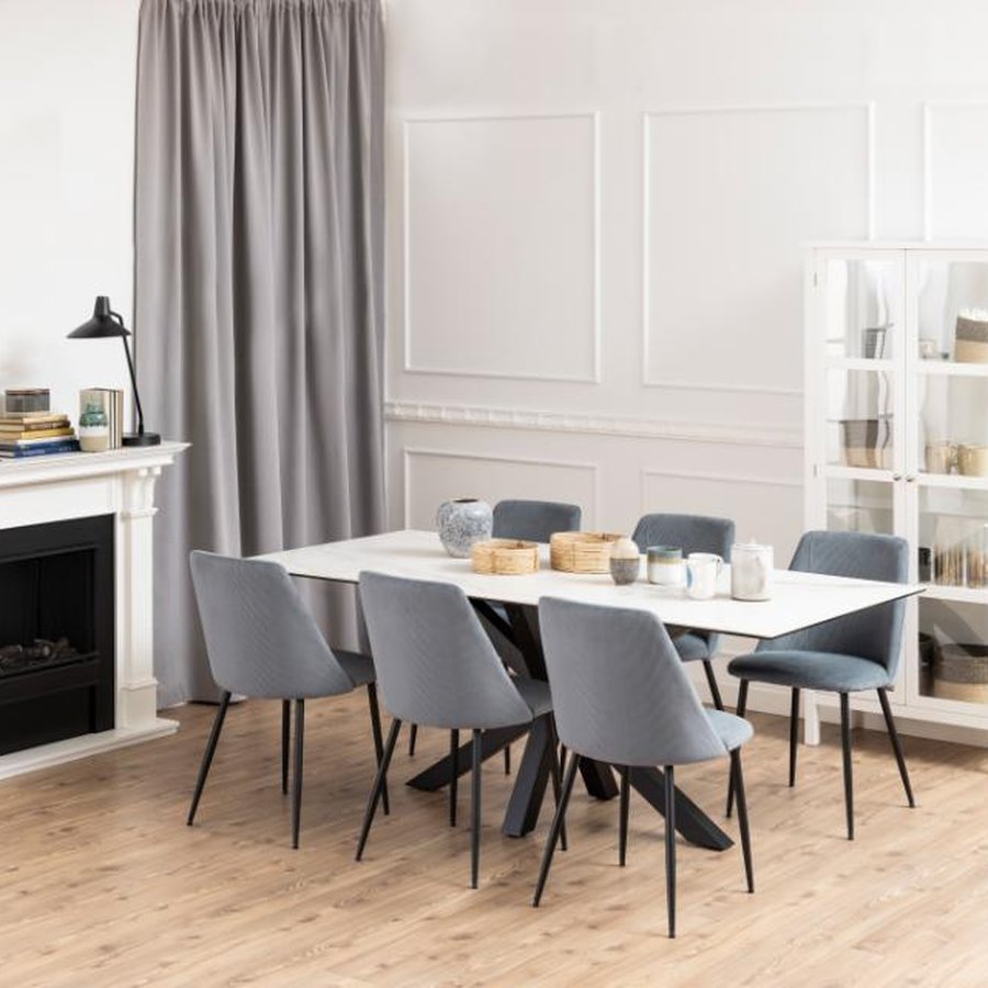 Heaven Rektangulær Spisebord Hvid Keramik Stel