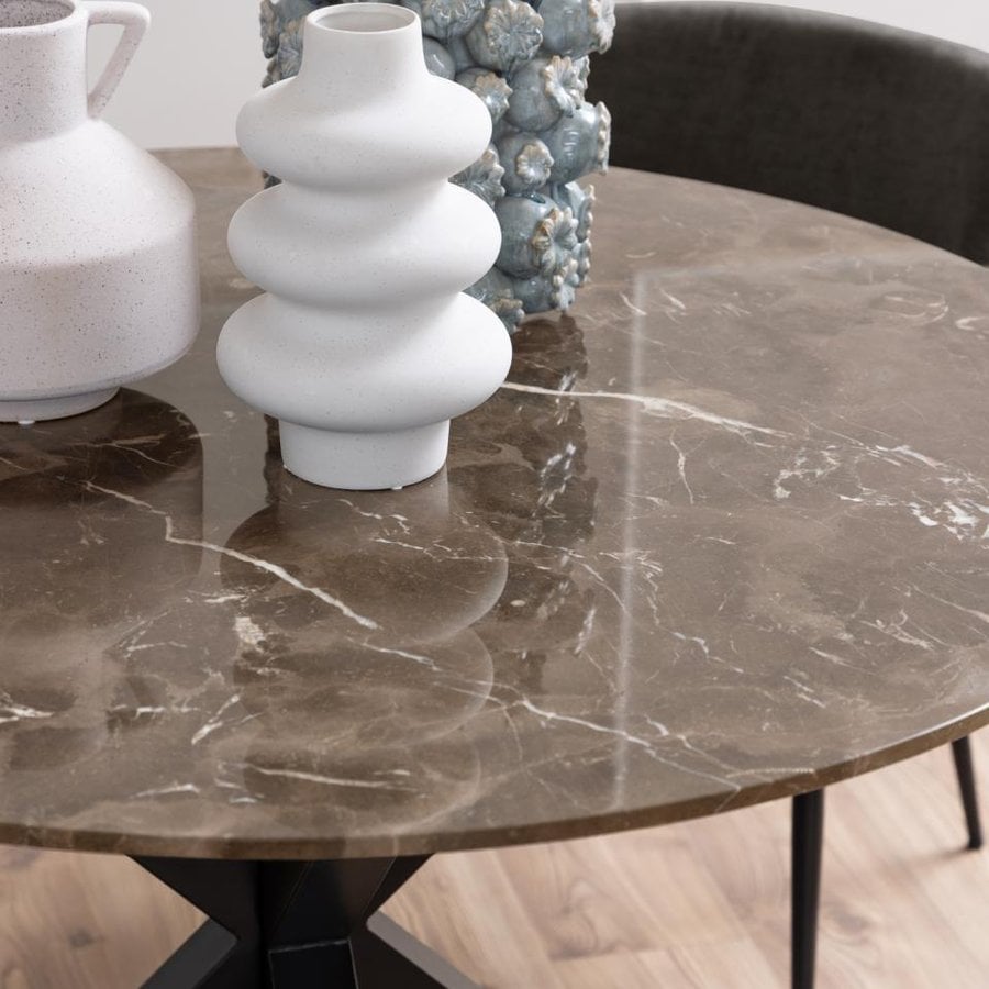 Heaven Spisebord Brun Emperador Marmor Stel