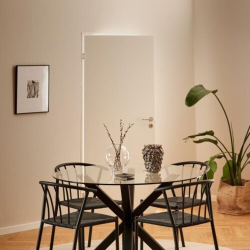Heaven Spisebord Klar Glas Stel Sort