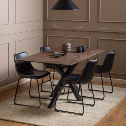 Heaven Spisebord Rustbrun Keramik Stel Sort