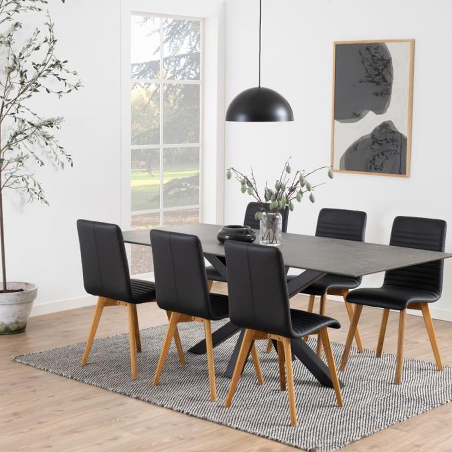 Heaven Spisebord Sort Keramik Stel Sort