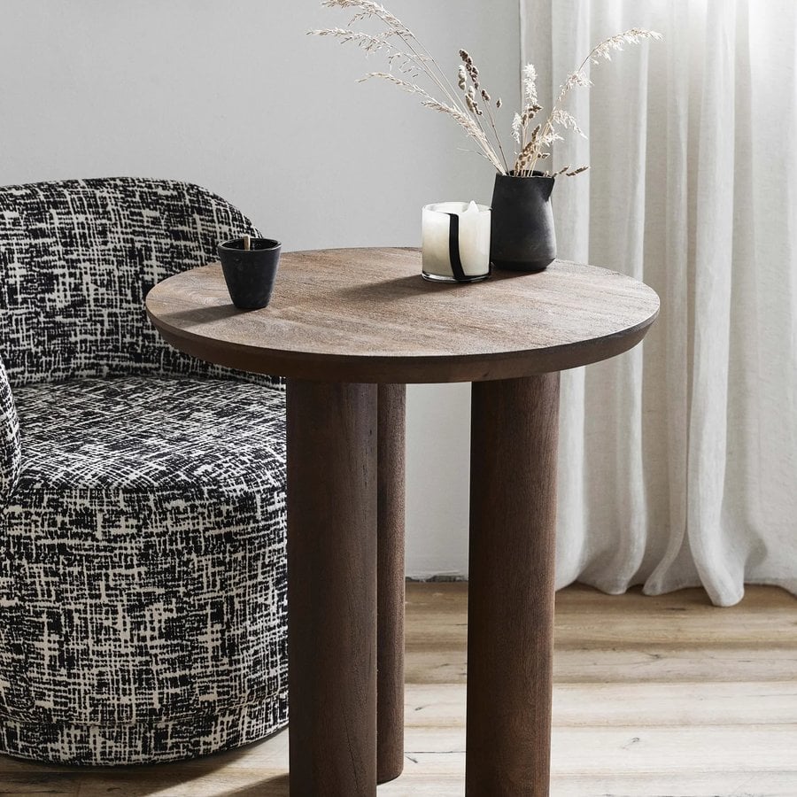 HELIN Cafebord i Mangotræ fra Nordal | Ø70x75 cm hos uniquebeds, home & living - Billede 2