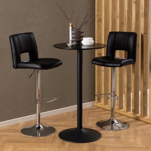 Ibiza Barbord Sort Asketræ Stel Sort