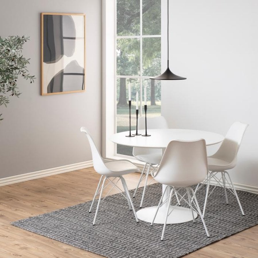 Ibiza Spisebord Hvid Mdf Stel Hvid