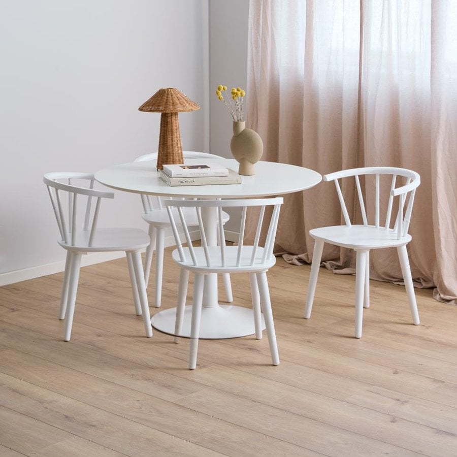 Ibiza Spisebordssæt Ibiza Spisebordsstole Hvid Mdf