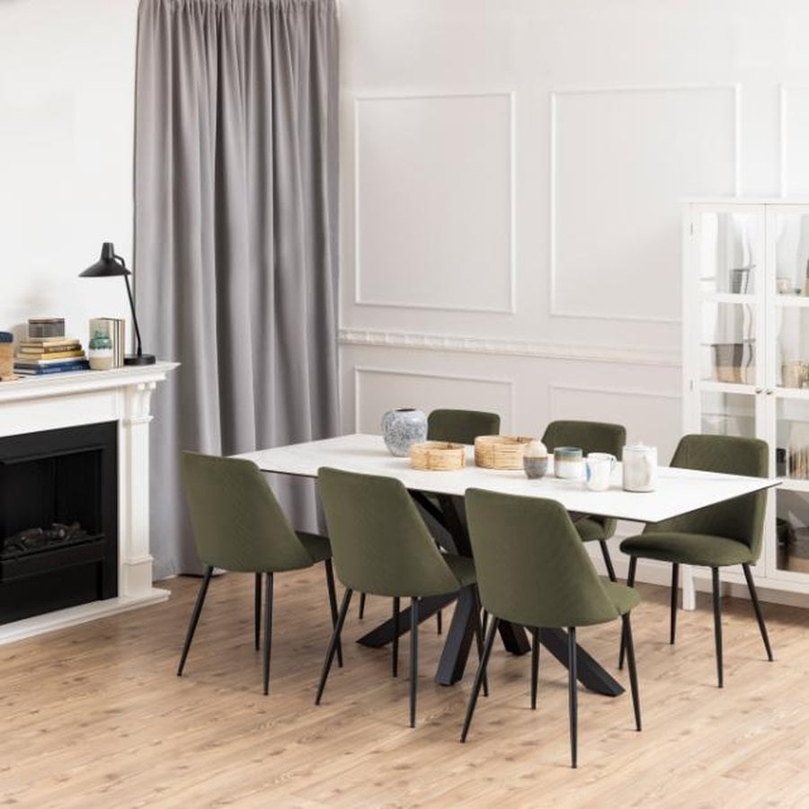 miljoe-ines-spisebordsstol-i-olivengrn-stof-og-stel-i-sort-stl-fra-actona-492-0000092610-2 Ines Spisebordsstol Olivengrøn Stof Stel Sort