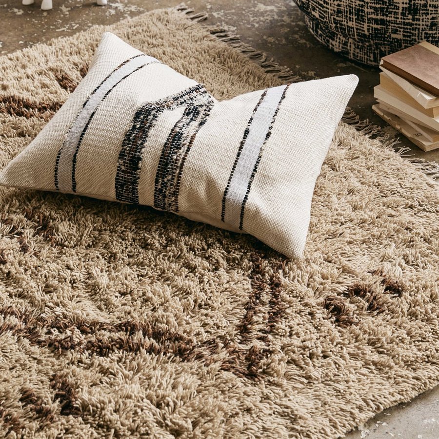 LEAH Gulvtæppe i Uldblanding med Mønster fra Nordal | 160x240 cm | Natur/Beige hos uniquebeds, home & living - Billede 3