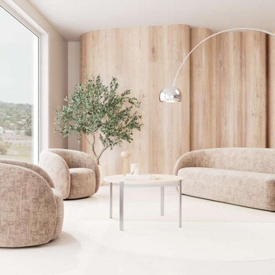Lodi Lounge Stol Beige Juto Stof