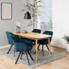 miljoe-lola-spisebordsstol-i-marinebl-stof-med-armln-og-stel-i-sort-stl-fra-a-0000082503-1 Lola Spisebordsstol Marineblå Stof Armlæn Stel
