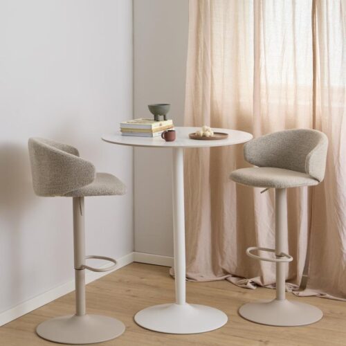 Malta Barbord Hvid Keramik Stel Hvid