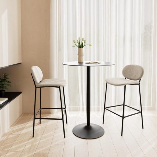 Malta Barbord Mat Sort Keramik Stel