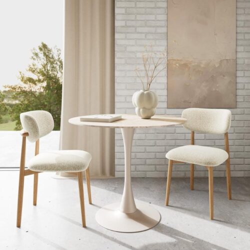 Malta Spisebord Brun Keramik Stel Grå