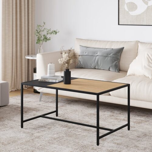 Manila Sofabord Natur Sort Egetræ Metal
