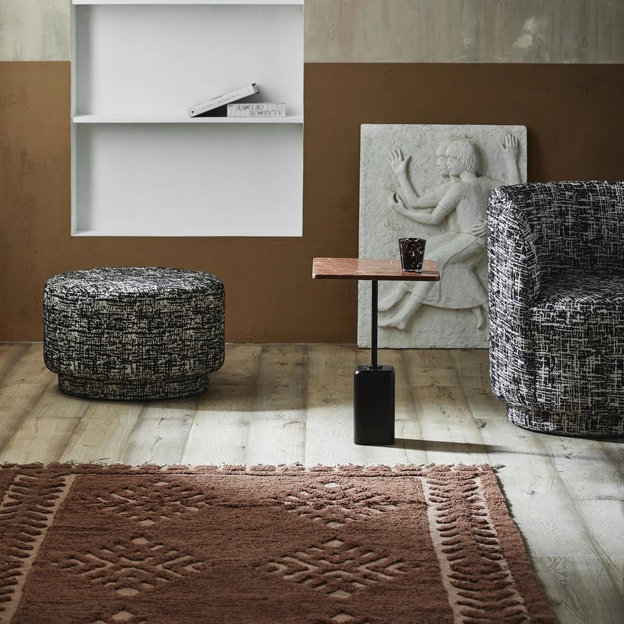 miljoe-marla-gulvtppe-i-uldblanding-med-mnster-fra-nordal-160x240-cm-rust-hos-2 MARLA Gulvtæppe i Uldblanding med Mønster fra Nordal | 160x240 cm | Rust hos uniquebeds, home & living - Billede 2