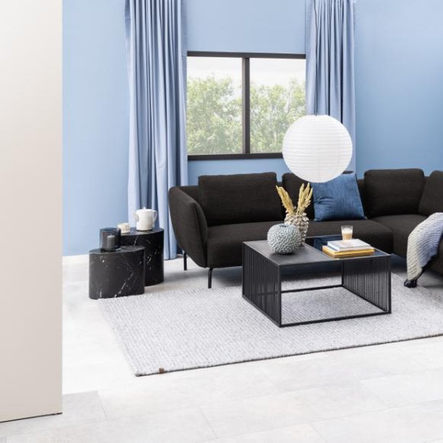 Mice Oval Sofabordssæt Sort Marmor Papir