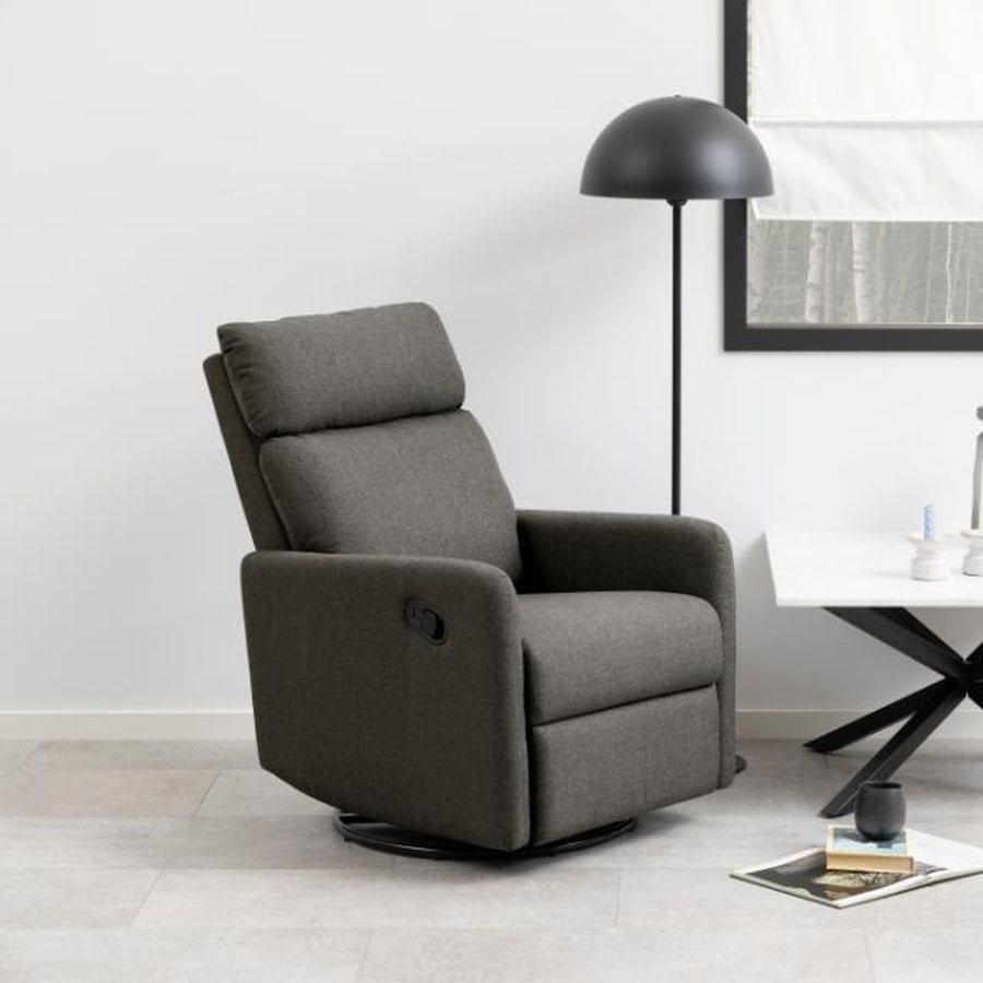 Mikkeli Recliner Grå Stof Drejefunktion Rocking