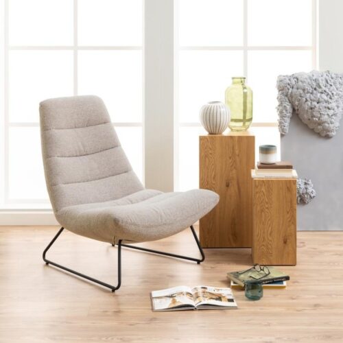 Milford Lounge Stol Beige Stof Horisontal