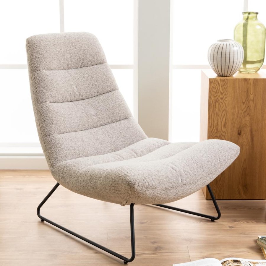 Milford Lounge Stol Beige Stof Horisontal