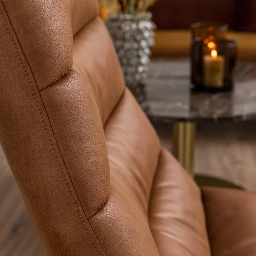 Milford Lounge Stol Cognac Stof Horisontal