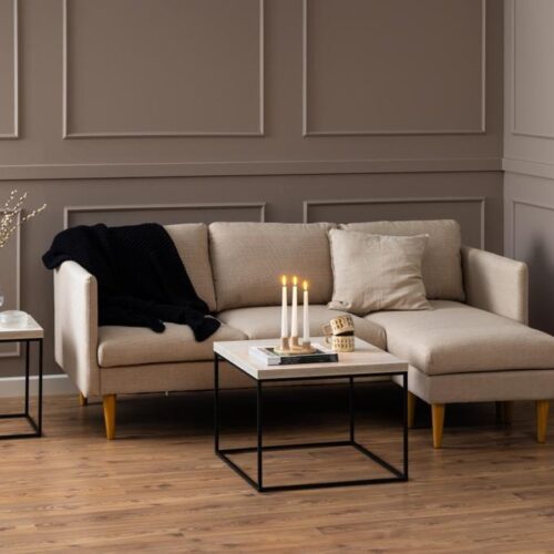 Milly Personers Sofa Beige Stof Vendbart