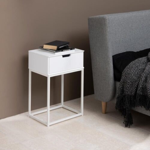 Mitra Natbord Hvid Mdf Stel Hvid