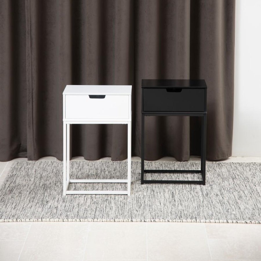 Mitra Natbord Hvid Mdf Stel Hvid