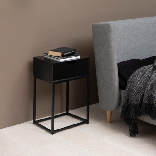 Mitra Natbord Sort Mdf Stel Sort