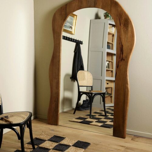 NANEA Gulvtæppe i 100% Jute med Ternet Mønster fra Nordal | 70x200 cm | Brun, Sort hos uniquebeds, home & living - Billede 3