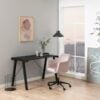 Nora Skrivebordsstol Dusty Rose Stof Armlæn