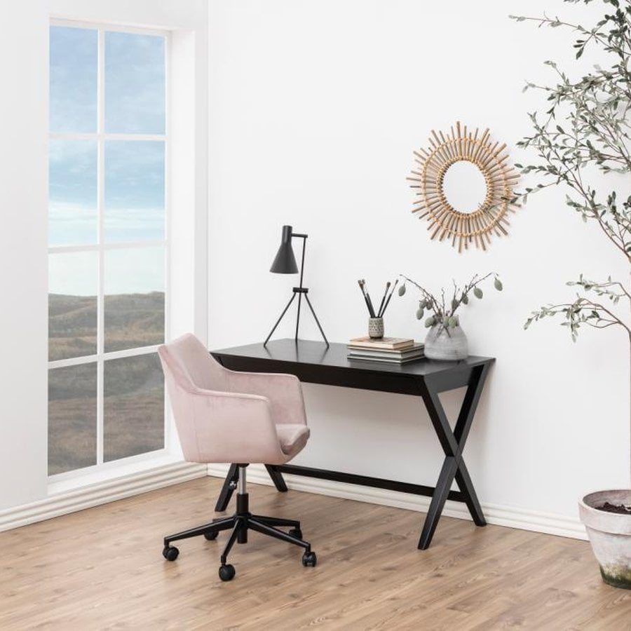 Nora Skrivebordsstol Dusty Rose Stof Armlæn