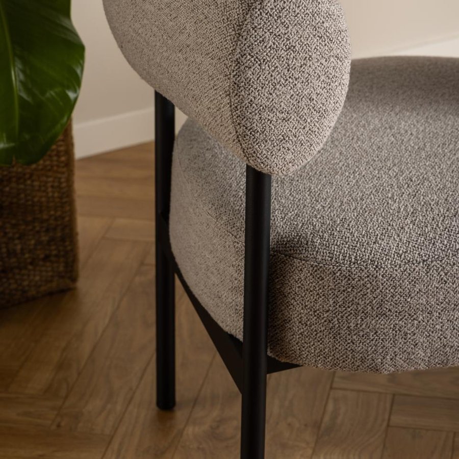 Oakfield Lounge Stol Beige Stof Armlæn