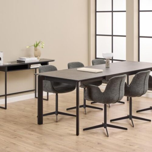 Palermo Spisebord Sort Keramik Tillægsplade Opbevaring