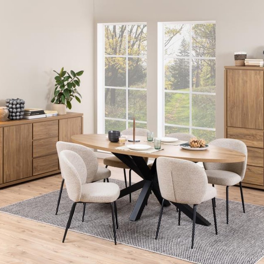 miljoe-patricia-spisebordsstol-i-beige-stof-med-lynls-og-stel-i-sort-stl-fra-0000097828-2 Patricia Spisebordsstol Beige Stof Lynlås Stel