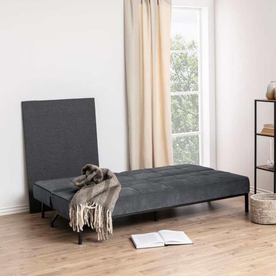 Perugia Sovesofa Mørkegrå Stof Click Clack