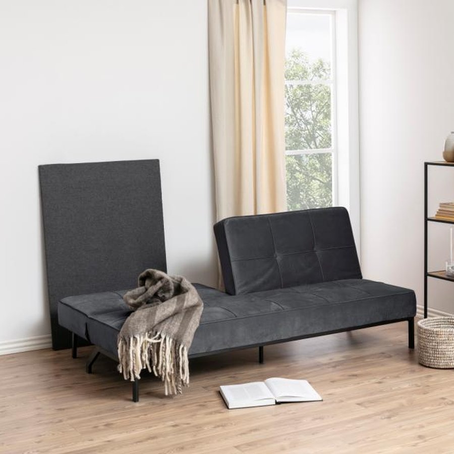 Perugia Sovesofa Mørkegrå Stof Click Clack