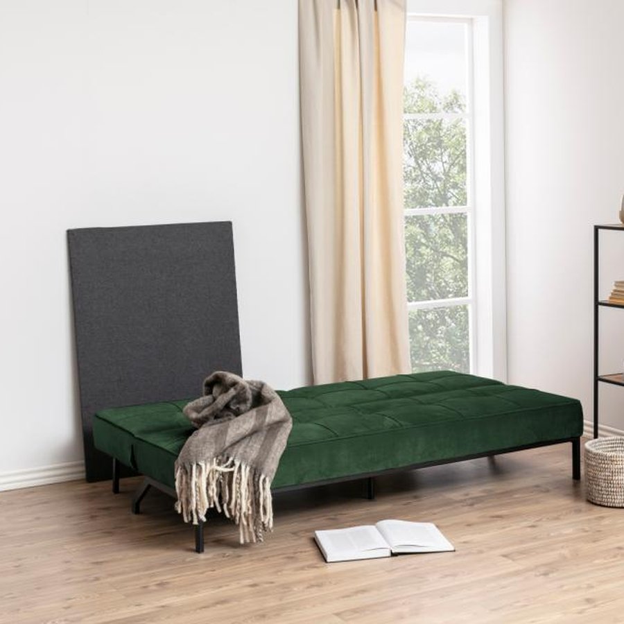 Perugia Sovesofa Skovgrøn Stof Click Clack