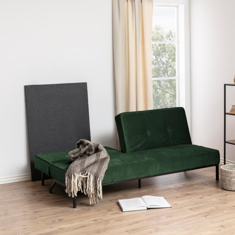 Perugia Sovesofa Skovgrøn Stof Click Clack