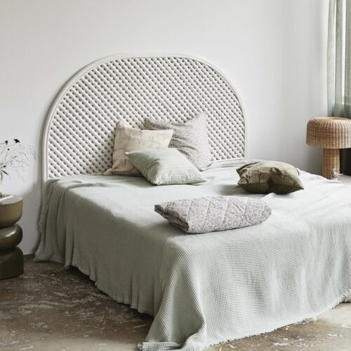 PHAI Sengegavl i Hvid Rattan fra Nordal | 180x145 cm hos uniquebeds, home & living - Billede 2