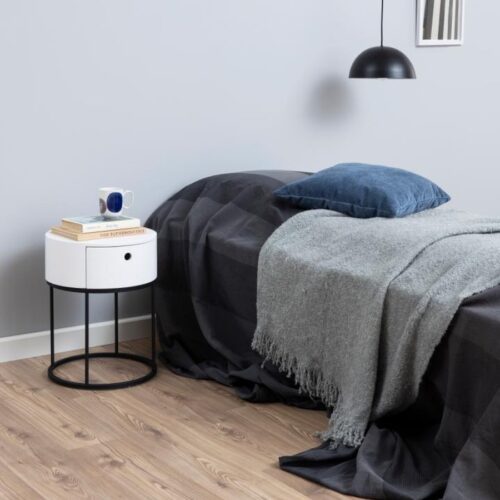 Polo Natbord Hvid Mdf Stel Sort