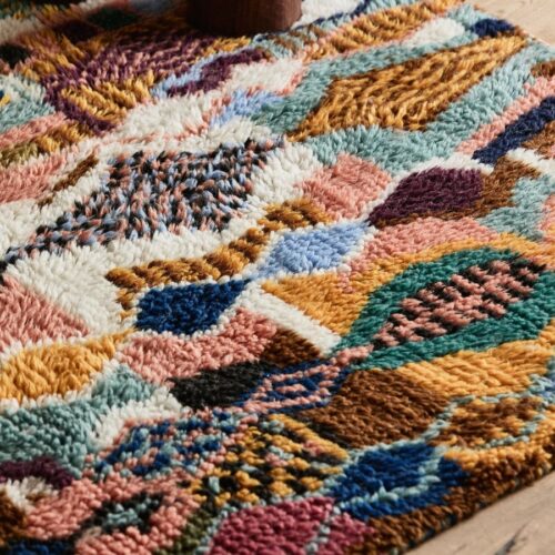 PIPPA Gulvtæppe i Uldblanding med Mønster fra Nordal | 140x200 cm | Multifarvet hos uniquebeds, home & living - Billede 2