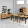 miljoe-ranja-spisebordsstol-i-olivengrn-stof-med-armln-og-stel-i-sort-stl-fra-0000104975-2 Ranja Spisebordsstol Olivengrøn Stof Armlæn Stel