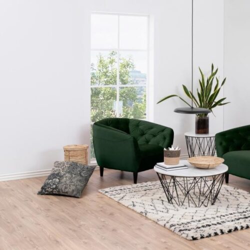 Ria Personers Skovgrøn Stof Indsyninger Posefjedre